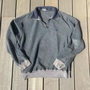 Ralph Lauren Men's Charcoal Zip-Up Sweater